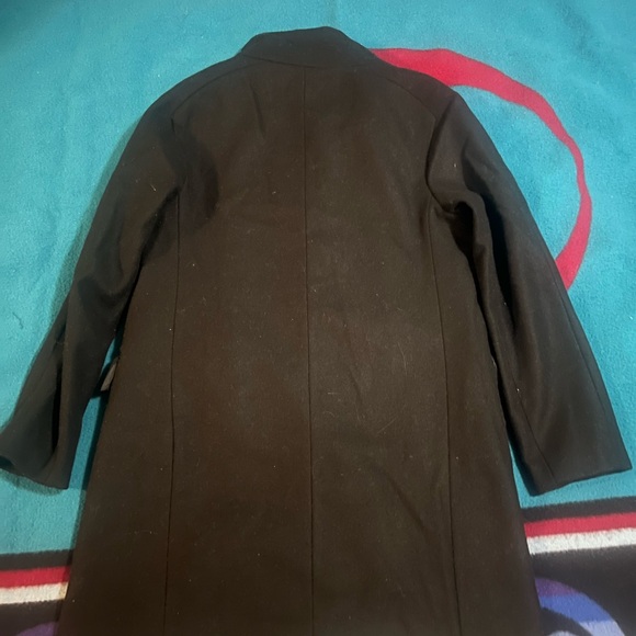 zara black wool blend coat - Picture 2 of 2